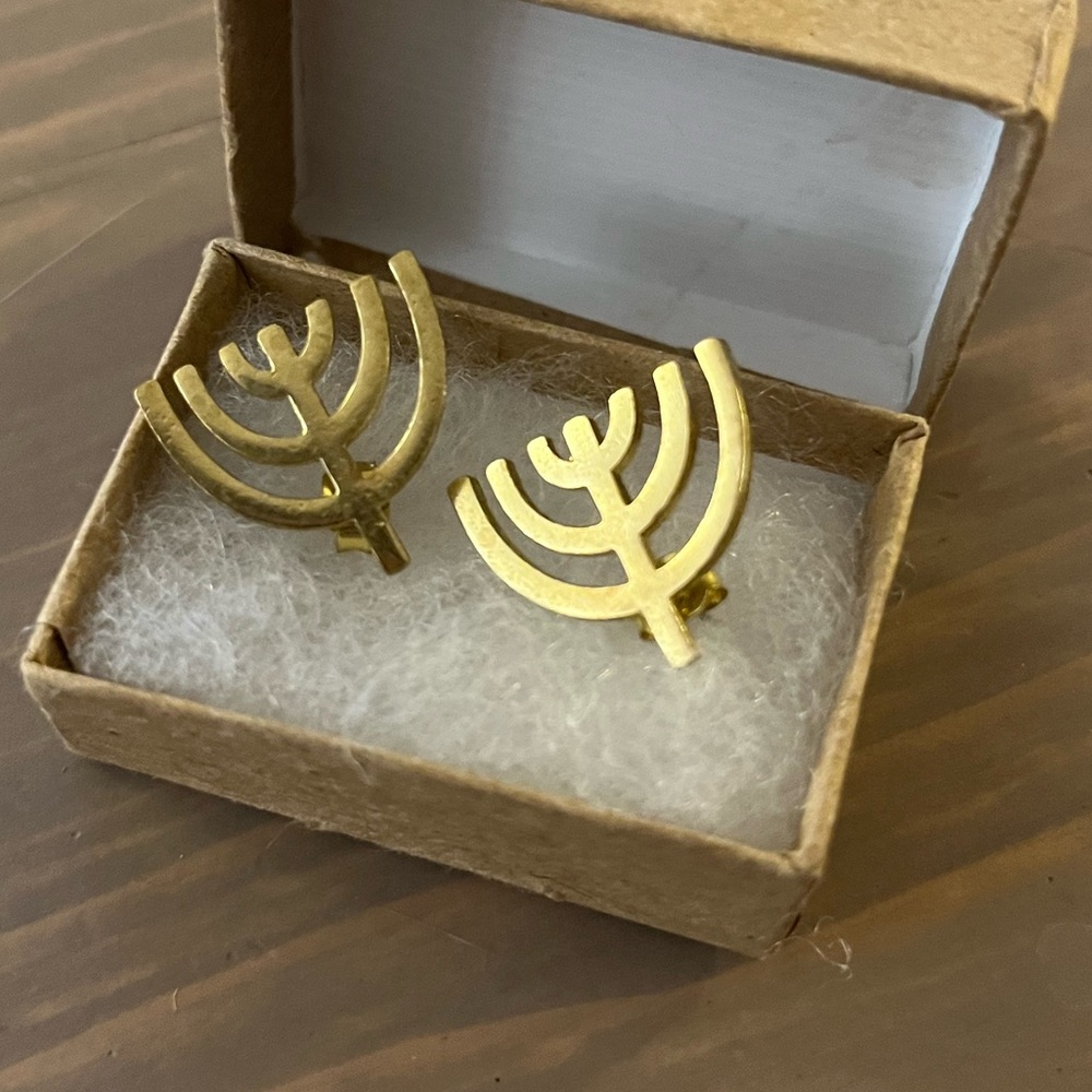 Menorah Stud Earrings